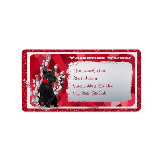 Scottie Customizable Return Address Label (Front)