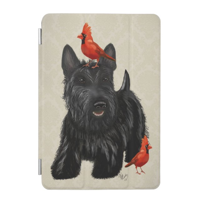 Scottie Dog and Red Birds iPad Mini Cover (Front)