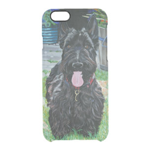 Scottie dog art clear iPhone 6/6S case