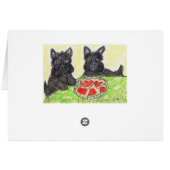 Scottie dog birthday card art  Scottish terrier (Back Horizontal)