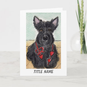Scottie Dog birthday card Personalize