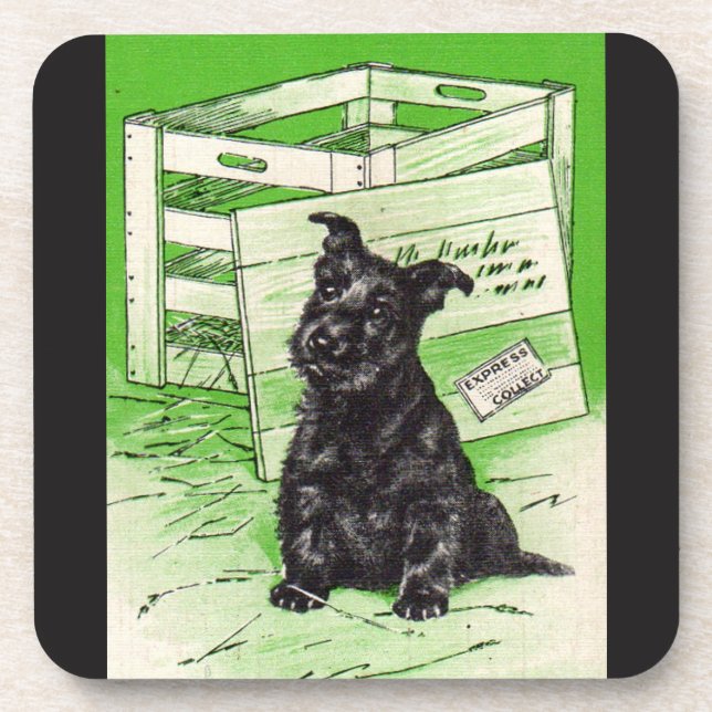 Scottie dog by special delivery coaster (Front)
