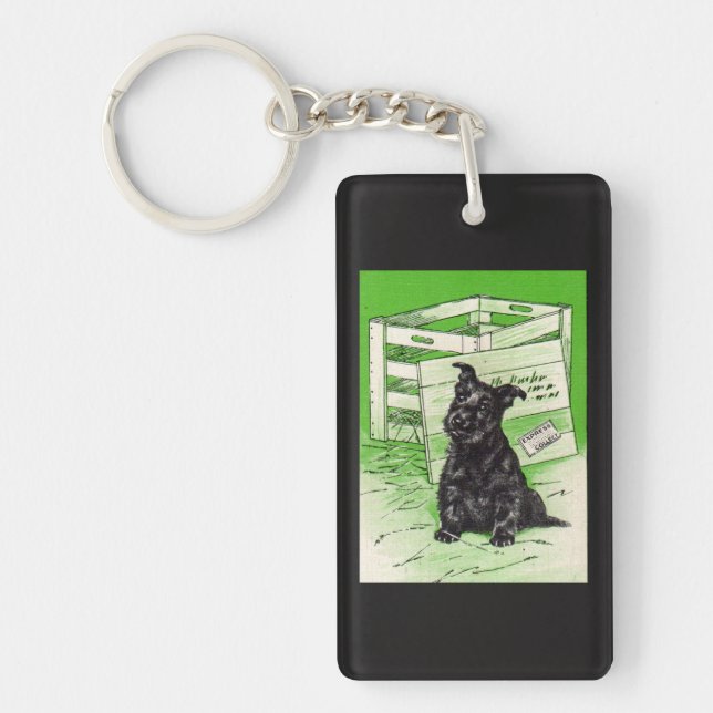 Scottie dog by special delivery keychain (Front)