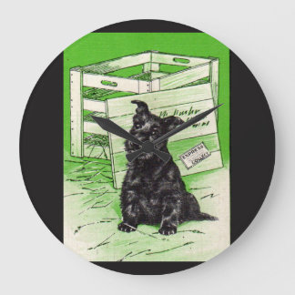 Scottie dog by special delivery large clock