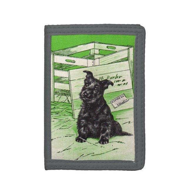 Scottie dog by special delivery tri-fold wallet (Front Vertical)