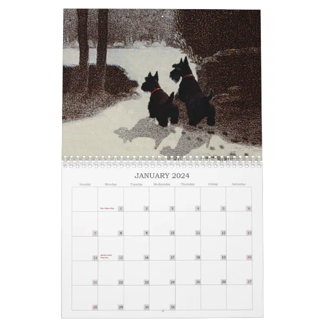 Scottie Dog Calendar Zazzle