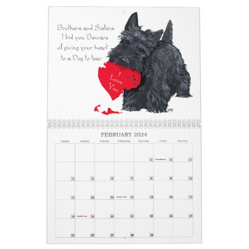 Scottie Dog Calendar Zazzle