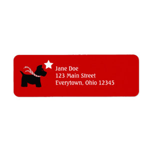 Scottie Dog Christma Labels