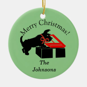 Scottie Dog Christmas Personalized Ornament
