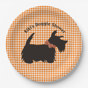 Scottie dog Dog Shower plates, new dog owner Paper Plates
