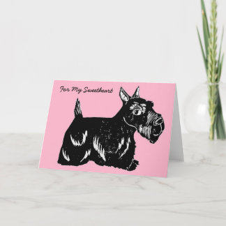 Scottie Dog For My Sweetheart Valentine's Day Card