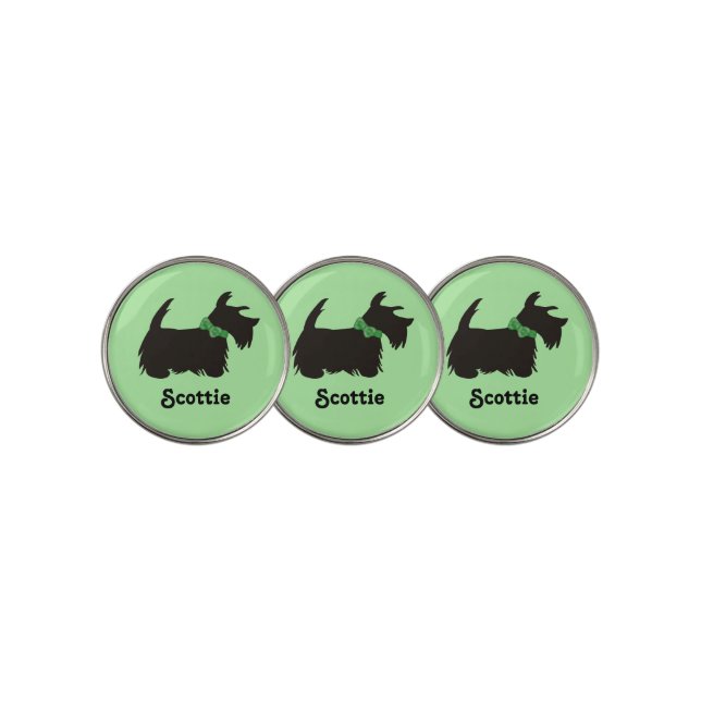 Scottie dog Golf Ball Marker Scottish terrier dog  (3 Up)