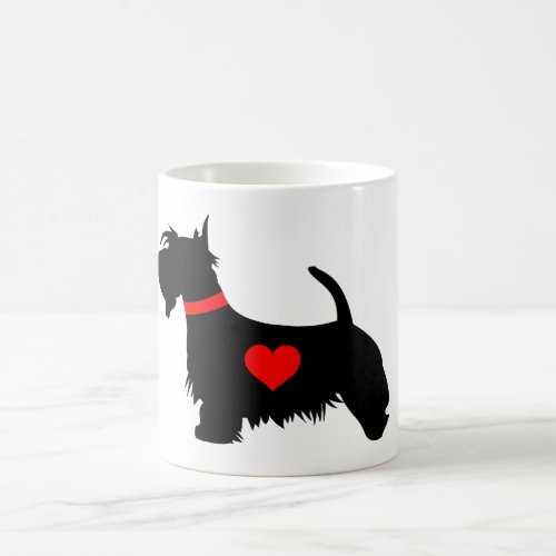 Scottie dog heart mug