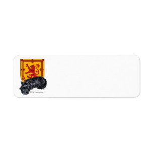 Scottie Dog Lion Rampant Flag Label