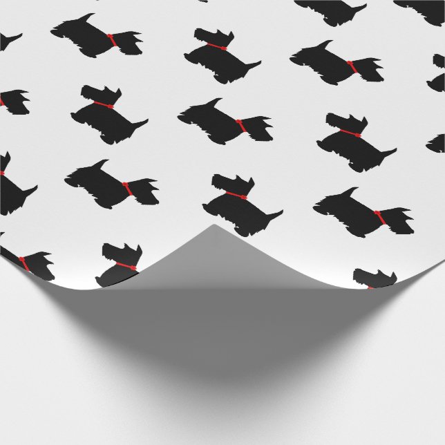 Scottie Dog Pattern Wrapping Paper (Corner)