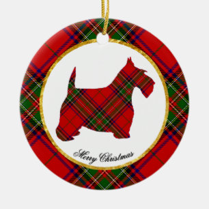Scottie Dog Personalize Ceramic Ornament