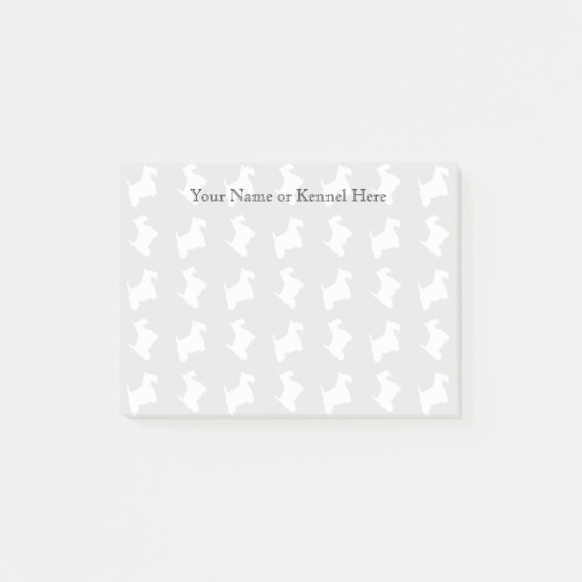 Scottie Dog Personalize Post-it Notes (Front)