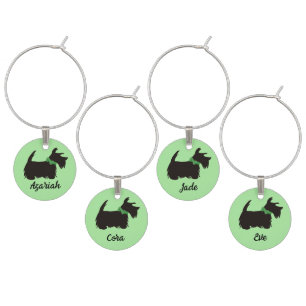 Scottie dog Personalized wine charm