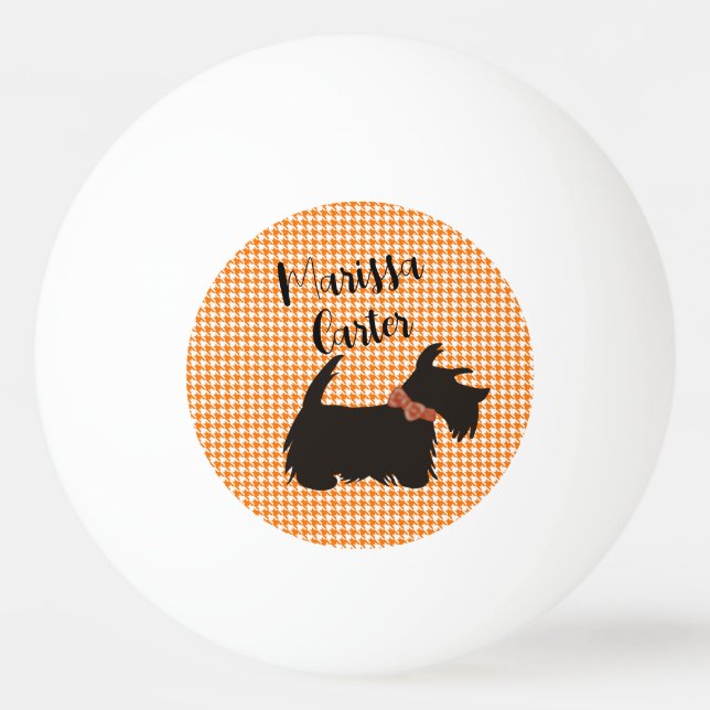 Scottie dog Ping pong ball, Personalized ball (Front)