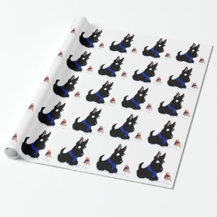 Scottie Dog & Robin Wrapping Paper