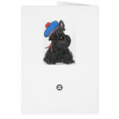 Scottie Dog Scottish beret greetings card birthday (Back)