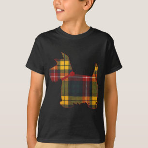Scottie Dog Scottish Terrier Buchanan Tartan Plaid T-Shirt