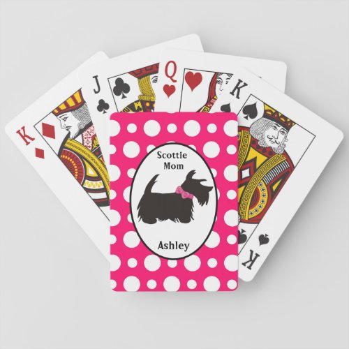 Scottie dog Scottish terrier mom playing cards