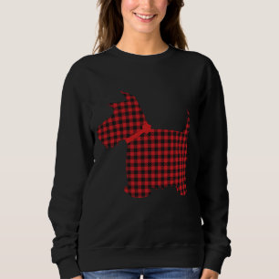 Scottie Dog Scottish Terrier Red Black Buffalo Pla Sweatshirt