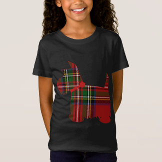 Scottie Dog Scottish Terrier Royal Stewart Tartan  T-Shirt