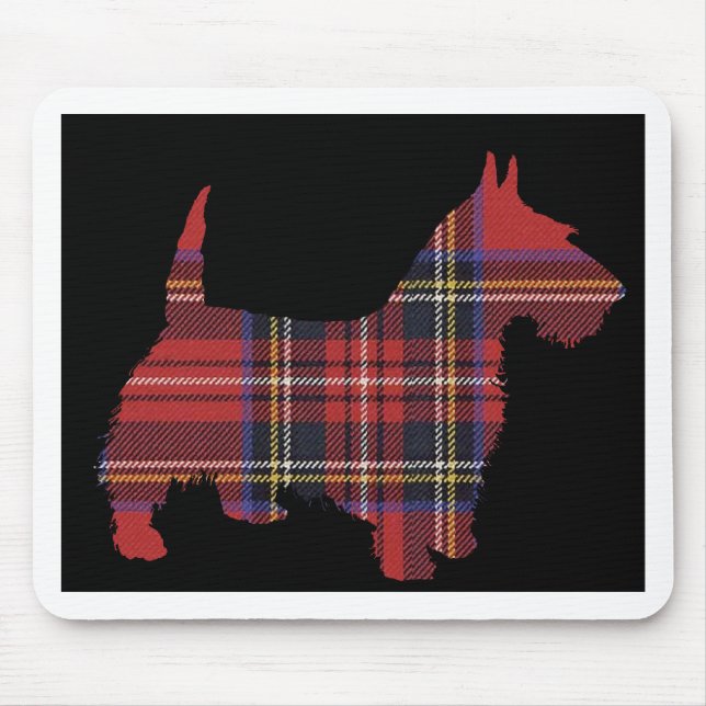 Scottie Dog Tartan Mouse Pad (Front)