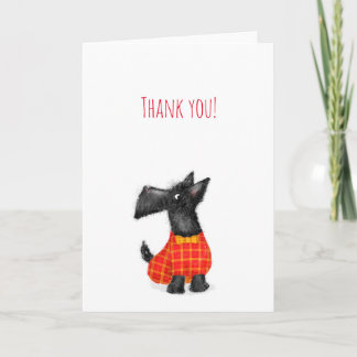 Scottie dog thank you card