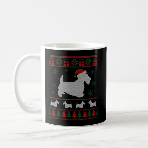 Scottie Dog Ugly Christmas Sweater Gift For Dog Lo Coffee Mug