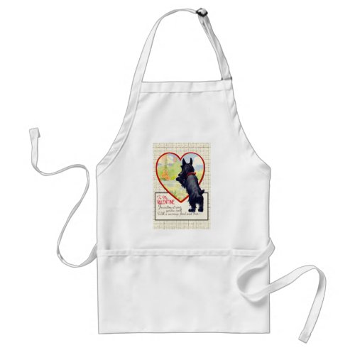 Scottie dog Valentine Scottish Terrier Adult Apron