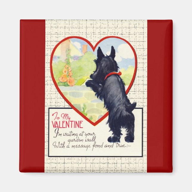 Scottie dog Valentine Scottish Terrier Magnet (Front)