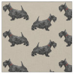 Scottie Dog with Tartan Collar Fabric