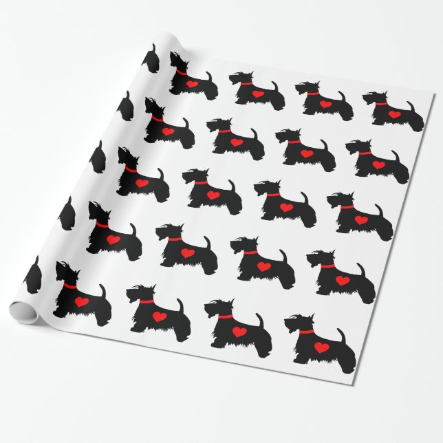Scottie Dog Wrapping Paper (Unrolled)