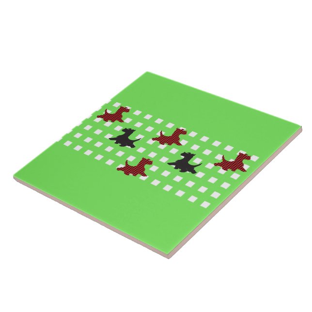 Scottie Dogs Ceramic Tile (Side)