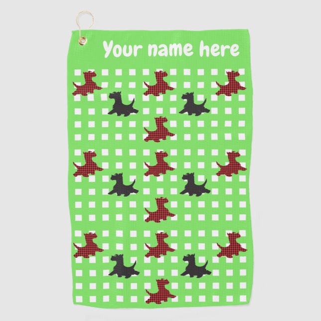 Scottie Dogs Golf Towel (Front)