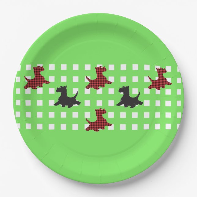 Scottie Dogs Paper Plates (Front)