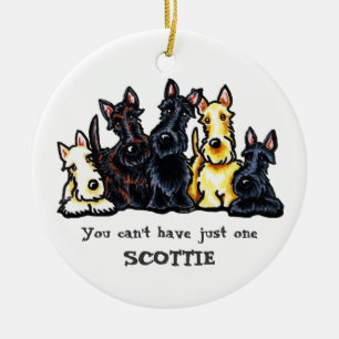 Scottie Five Personalized Ceramic Ornament