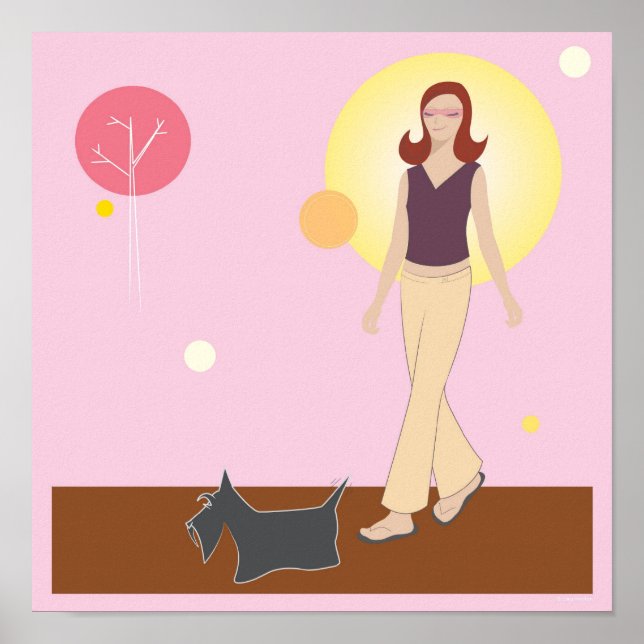 Scottie Gal Walking Poster (Front)