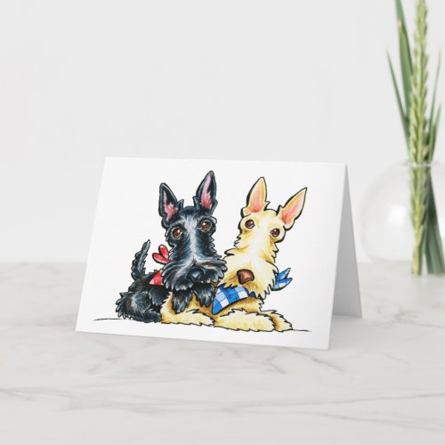 Scottie Gingham Cuties Card