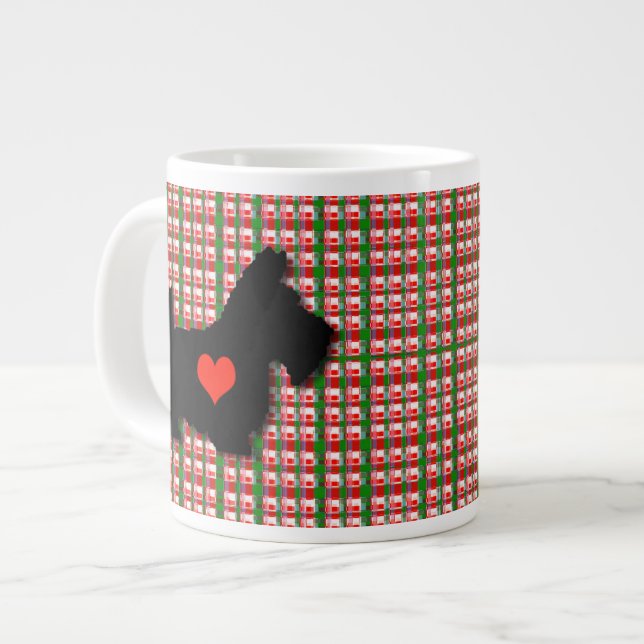 Scottie Heart Love Jumbo Mug (Front Left)