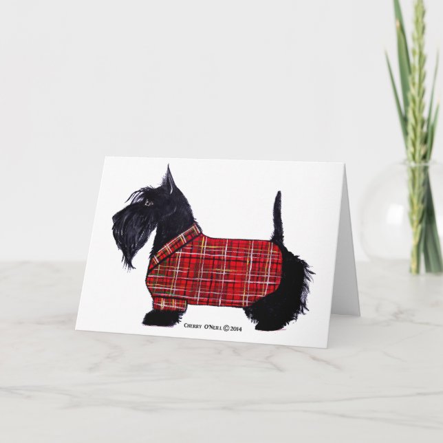 Scottie Holiday Jacket Card (Front)