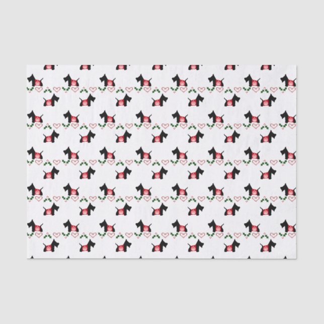 SCOTTIE Holiday Royal Crown Scottie no 8 Tissue Paper (Front)
