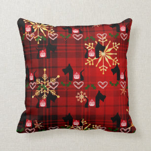 SCOTTIE Holiday Royal Crown Throw Pillow