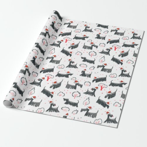 Scottie Holiday Scottish Terrier Dog Christmas Wrapping Paper