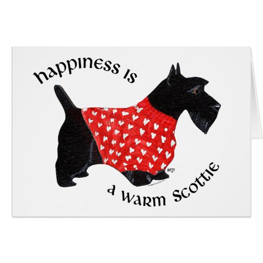 Scottie in Red Plaid Sweater Cards (Front Horizontal)
