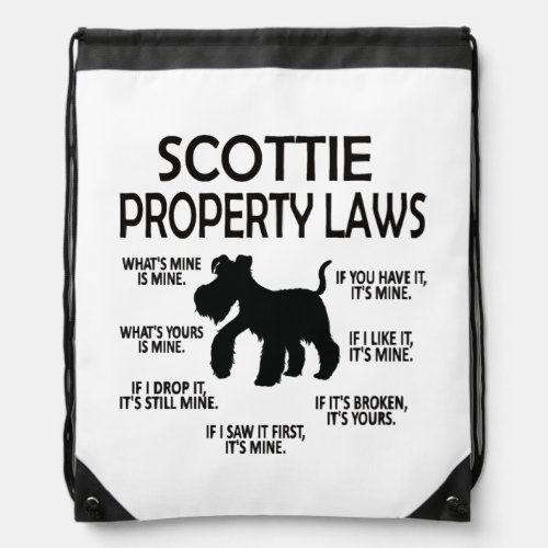 Scottie Lover Scottish Terrier Owner Scottie Mom Drawstring Bag