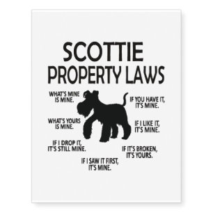 Scottie Lover Scottish Terrier Owner Scottie Mom Temporary Tattoos